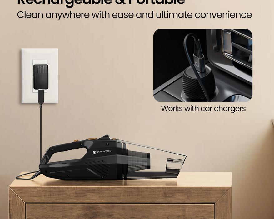 Portronics выпустила компактный беспроводной пылесос Mopcop